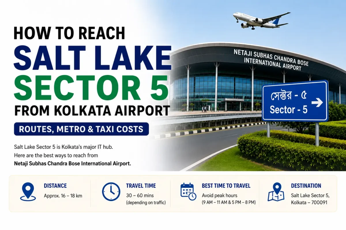 Kolkata airport to Salt Lake Sector 5